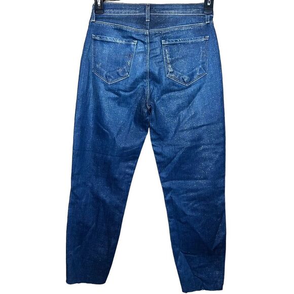 L'Agence El Matador French Slim in Fremont Gold Glitter Coated Ankle Jeans NWt S - Picture 5 of 8